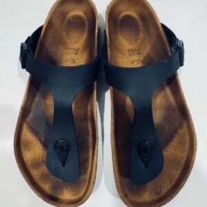 Birkenstock Black and Brown Comfort Sandals